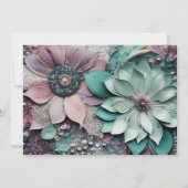 Erstellen Sie Ihre eigenen Blume - Papier Save The Date (Rückseite)