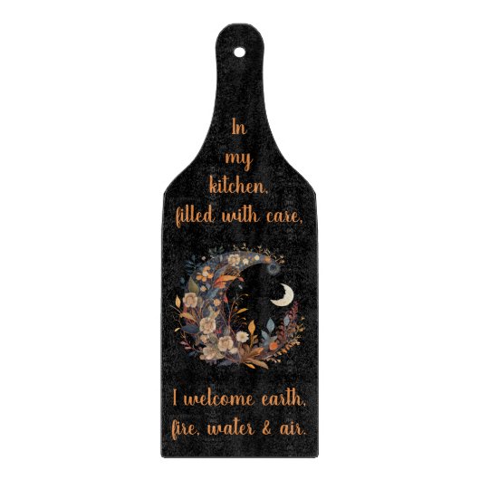 Erstellen Sie Ihre eigenen Boho Blumenmonde Schneidebrett (Vorderseite)