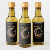 Erstellen Sie Ihre eigenen Boho Blumenmonde Weinetikett (Flaschen)