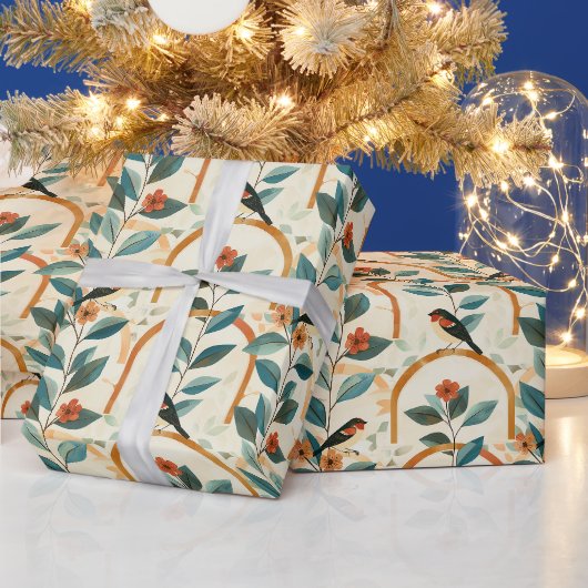 Erstellen Sie Ihre eigenen Boho-Trellis-Bögen Blum Geschenkpapier (Feiertage)