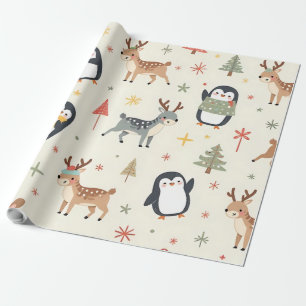 Erstellen Sie Ihre eigenen Boho Weihnachten Kawaii Geschenkpapier