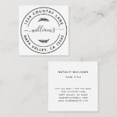 Erstellen Sie Ihre eigenen botanischen Blätter   Quadratische Visitenkarte (Vorne/Hinten)