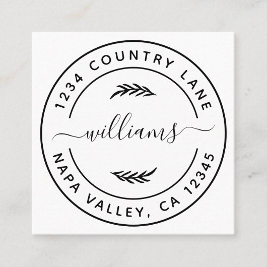 Erstellen Sie Ihre eigenen botanischen Blätter   Quadratische Visitenkarte (Vorderseite)