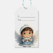 Erstellen Sie Ihre eigenen Brünetten Boy Blue Ange Geschenkanhänger (Vorderseite)