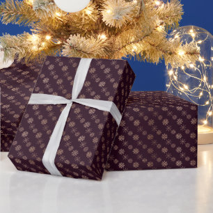 Erstellen Sie Ihre eigenen Burgund & Rose Gold Sch Geschenkpapier