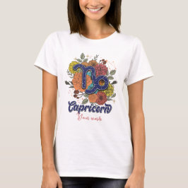 Erstellen Sie Ihre eigenen Capricorn-Zodiac-Blume T-Shirt