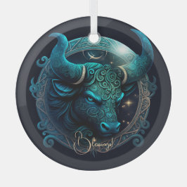 Erstellen Sie Ihre eigenen Celestial Taurus Zodiac Ornament Aus Glas