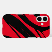 Erstellen Sie Ihre eigenen Coolen Rot und Schwarz Case-Mate iPhone Hülle (Rückseite (Horizontal))
