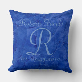 Erstellen Sie Ihre eigenen Cornflower Blue Monogra Kissen