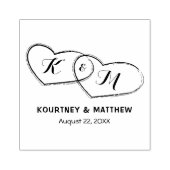 Erstellen Sie Ihre eigenen Couple Hearts Wedding Gummistempel (Prägung)