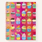 Erstellen Sie Ihre eigenen Cupcake Monogram Köstli Notizbuch (Vorderseite)