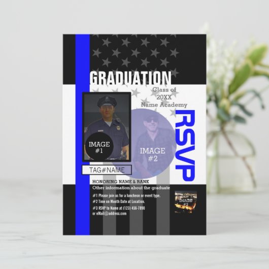 Erstellen Sie Ihre eigenen Daten mit 3 Bildern und Einladung (Stehend Vorderseite)