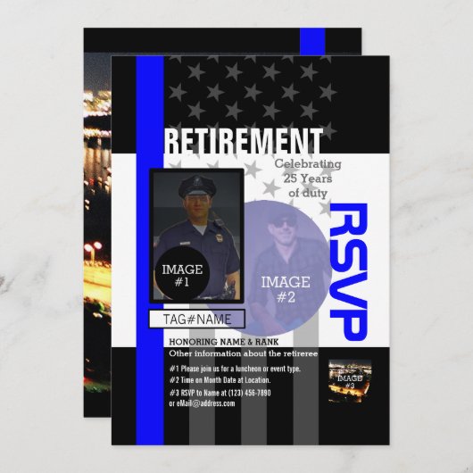 Erstellen Sie Ihre eigenen Daten mit 3 Bildern und Einladung (Vorne/Hinten)