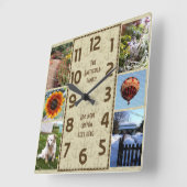 Erstellen Sie Ihre eigenen Deko 6 Collage Brown An Quadratische Wanduhr (Winkel)
