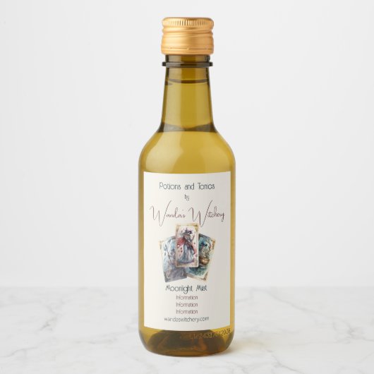 Erstellen Sie Ihre eigenen drei Tarot-Karten Weinetikett (Vorderseite)