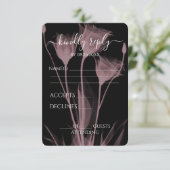 Erstellen Sie Ihre eigenen - Drei X-Ray-Blume RSVP Karte (Stehend Vorderseite)