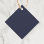 Erstellen Sie Ihre eigenen dunkelgrauen Blau indiv Geschenkanhänger (Rückseite)