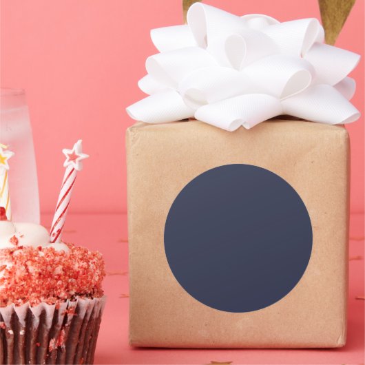 Erstellen Sie Ihre eigenen dunkelgrauen Blau indiv Runder Aufkleber (Party)