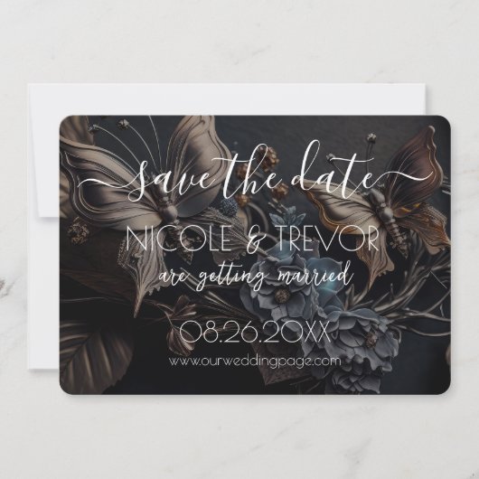 Erstellen Sie Ihre eigenen - Dunkle Steampunk-Schm Save The Date (Vorderseite)