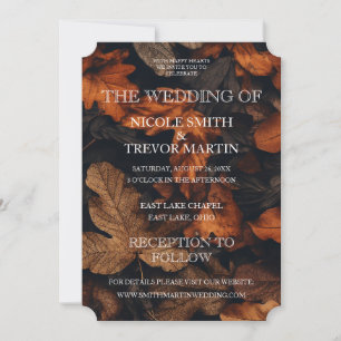 Erstellen Sie Ihre eigenen dunklen Herbstblätter H Einladung