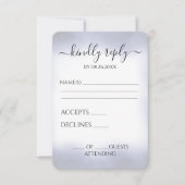 Erstellen Sie Ihre eigenen dunklen Indidigo Blue E RSVP Karte (Vorderseite)