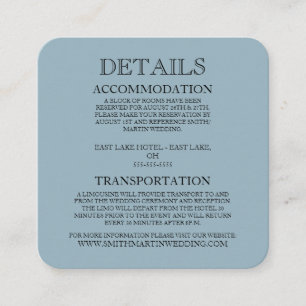 Erstellen Sie Ihre eigenen - Dusty Blue Begleitkarte