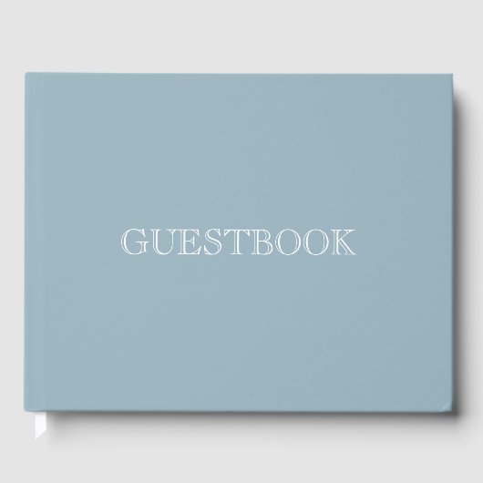 Erstellen Sie Ihre eigenen - Dusty Blue Gästebuch (Vorderseite)