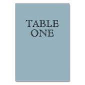 Erstellen Sie Ihre eigenen - Dusty Blue Tischnummer (Rückseite)