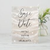 Erstellen Sie Ihre eigenen eigenen, eigenen Elfenb Save The Date (Stehend Vorderseite)