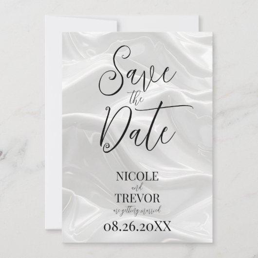 Erstellen Sie Ihre eigenen, eigenen, eigenen Weißw Save The Date (Vorderseite)