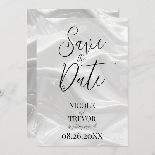 Erstellen Sie Ihre eigenen, eigenen, eigenen Weißw Save The Date (Vorne/Hinten)