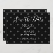 Erstellen Sie Ihre eigenen - Einfache Retro-Punkte Save The Date (Vorne/Hinten)