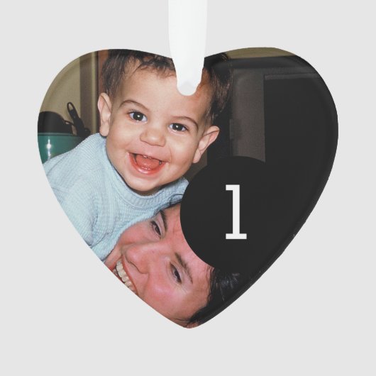 Erstellen Sie Ihre eigenen einfachen 2 Bilder Herz Ornament (Vorderseite)