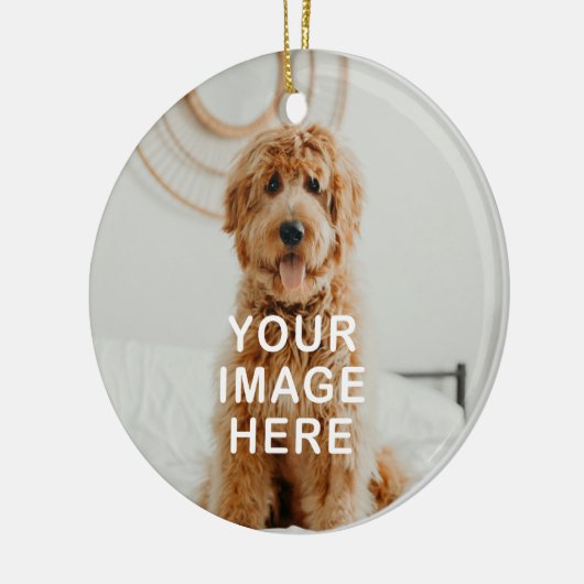 Erstellen Sie Ihre eigenen einfachen 2-Foto Weihna Keramik Ornament (Links)