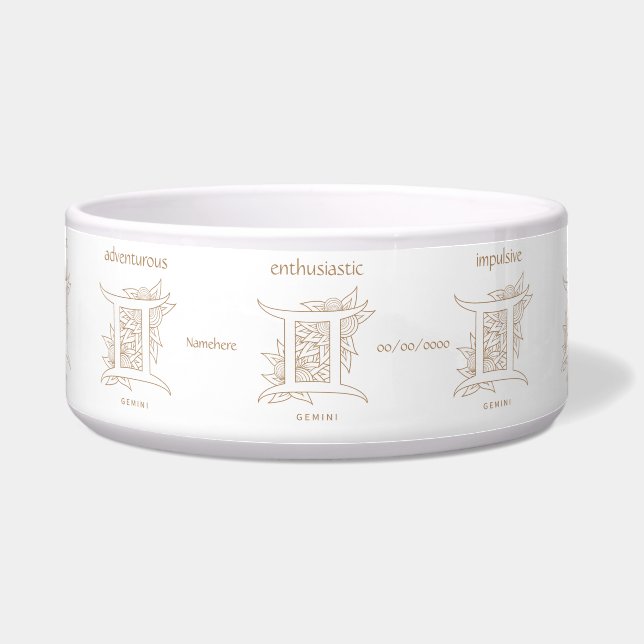 Erstellen Sie Ihre eigenen eleganten Gold & White  Napf (Vorderseite)