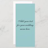 Erstellen Sie Ihre eigenen eleganten Hochzeitskart Menükarte (Vorne/Hinten)