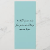 Erstellen Sie Ihre eigenen eleganten Hochzeitskart Menükarte (Vorderseite)