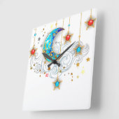 Erstellen Sie Ihre eigenen eleganten Monde und Ste Quadratische Wanduhr (Winkel)