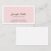 Erstellen Sie Ihre eigenen eleganten rosa Einfache Visitenkarte (Vorne/Hinten)