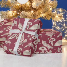 Erstellen Sie Ihre eigenen eleganten Rot- und Gold Geschenkpapier