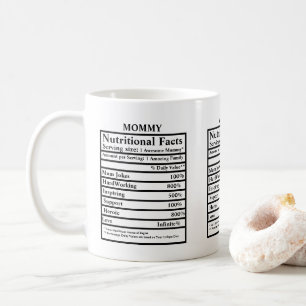 Erstellen Sie Ihre eigenen Ernährungsfakten Mutter Kaffeetasse