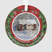 Erstellen Sie Ihre eigenen ersten Weihnachten auf  Ornament (Rückseite)