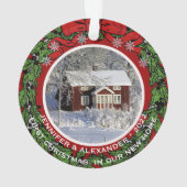 Erstellen Sie Ihre eigenen ersten Weihnachten auf Ornament (Rückseite)