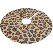Erstellen Sie Ihre eigenen Farben Leopard-Fleck Polyester Weihnachtsbaumdecke (Schrägansicht)