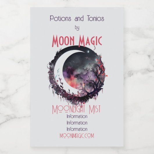 Erstellen Sie Ihre eigenen farbenfrohen Boho Cresc Weinetikett (Einzelnes Label)