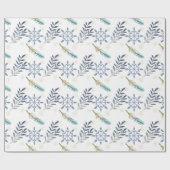 Erstellen Sie Ihre eigenen farbenfrohen Federn Blä Geschenkpapier (Flach)