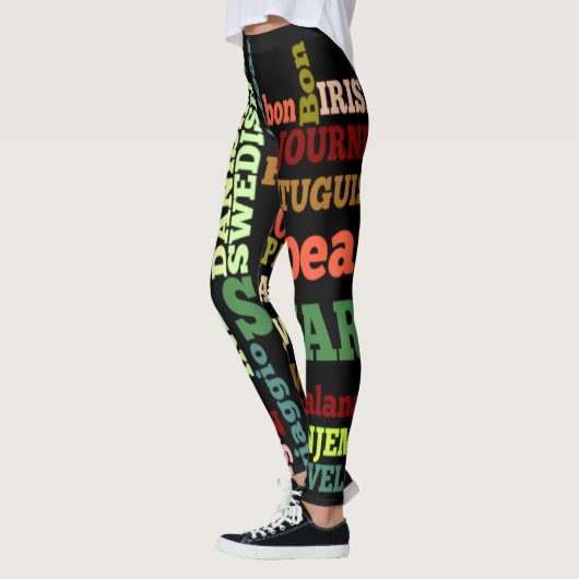Erstellen Sie Ihre eigenen farbenfrohen Weltsprach Leggings (Links)