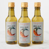 Erstellen Sie Ihre eigenen farbigen 3D-Flora Boho  Weinetikett (Flaschen)