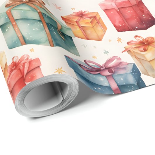 Erstellen Sie Ihre eigenen farbigen Bows & Boxen Geschenkpapier (Rolleneckpunkt)