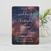 Erstellen Sie Ihre eigenen farbigen Fireworks Einladung (Stehend Vorderseite)